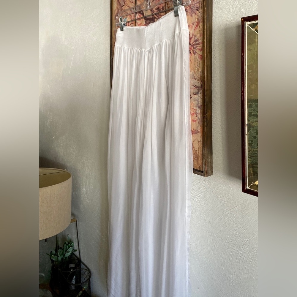 BELLE FRANCE WHITE PANTS ITALY BEACH BOHO VIBES - Picture 10 of 11
